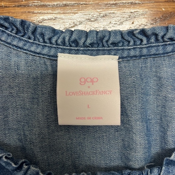 LoveShackFancy x GAP Denim top Kids Size L - Picture 2 of 4